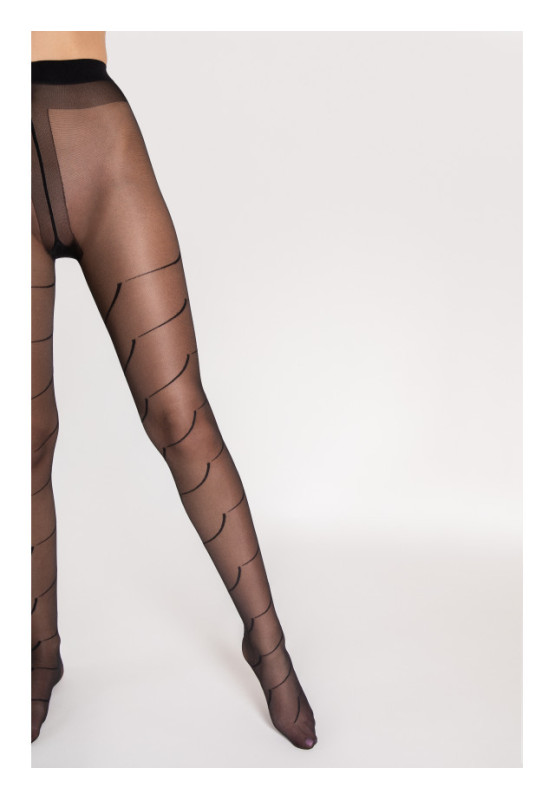 Fiore Black Swan gemusterte Strumpfhose