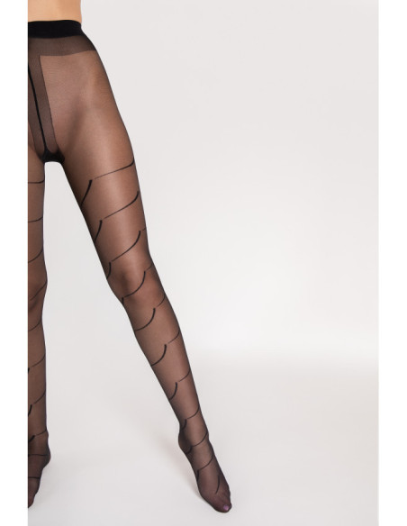 Fiore Black Swan gemusterte Strumpfhose