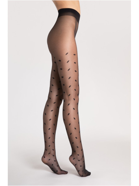 Fiore Sandy 15 DEN gemusterte Strumpfhose mit Punkten