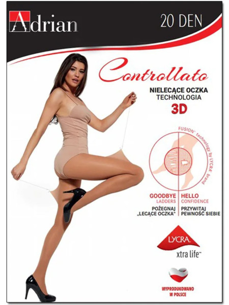 Adrian Controllata nicht fliegende Netzstrumpfhose, 20 den