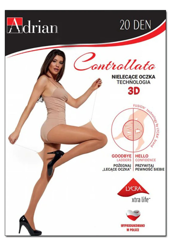 Adrian Controllata nicht fliegende Netzstrumpfhose, 20 den