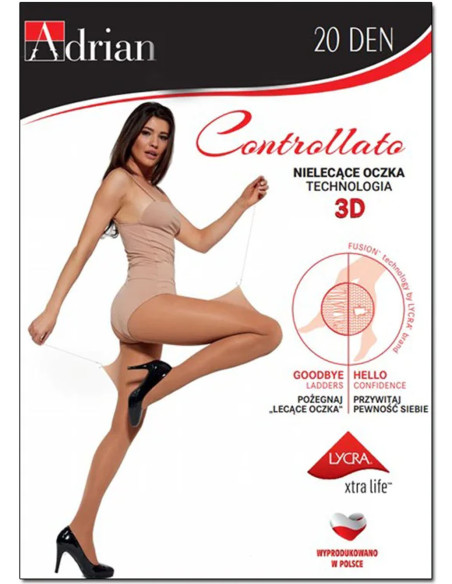 Adrian Controllata nicht fliegende Netzstrumpfhose, 20 den