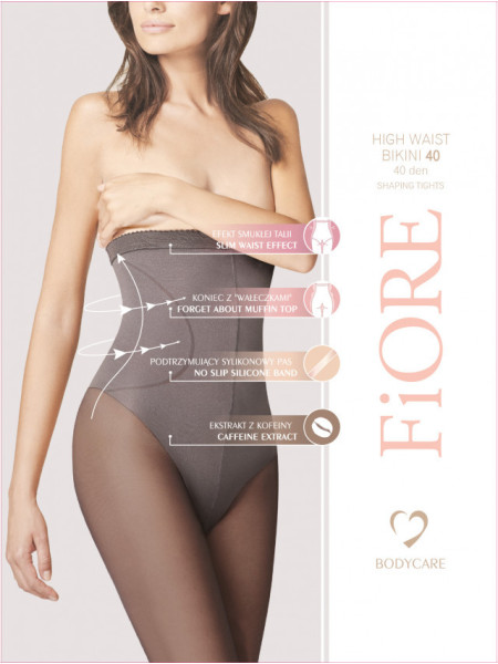 High Waist Bikini 40 DEN Schlankheitsstrumpfhose 2