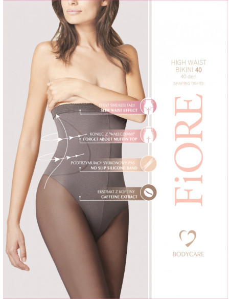 High Waist Bikini 40 DEN Schlankheitsstrumpfhose