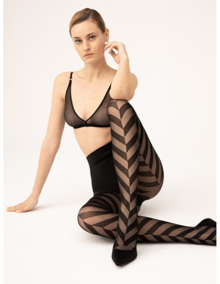 Fiore Distinct Strumpfhose mit diagonalen Streifen, 20 den