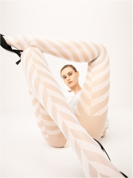 Fiore Distinct Strumpfhose mit diagonalen Streifen, 20 den 2