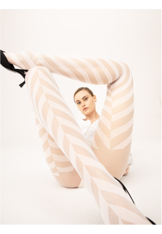 Fiore Distinct Strumpfhose mit diagonalen Streifen, 20 den