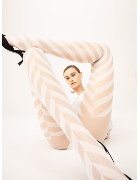 Fiore Distinct Strumpfhose mit diagonalen Streifen, 20 den