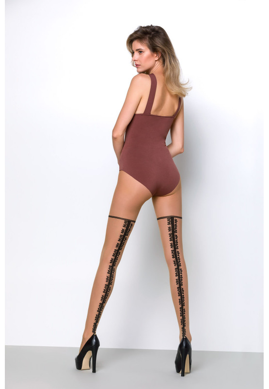 Damenstrumpfhose mit Ziernähten