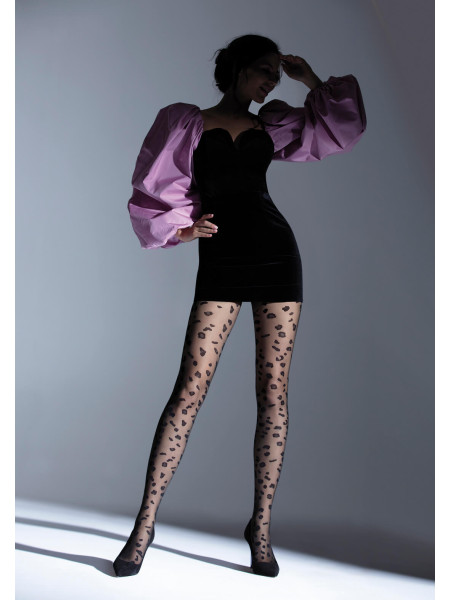 NOQ Panther 20 DEN Strumpfhose mit Leopardenmuster