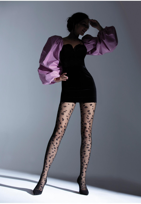 NOQ Panther 20 DEN Strumpfhose mit Leopardenmuster