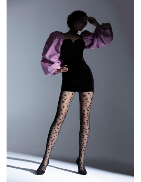 NOQ Panther 20 DEN Strumpfhose mit Leopardenmuster