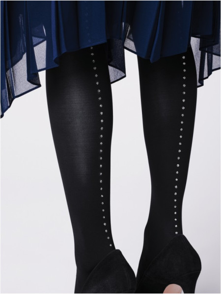 Gemusterte Mikrofaserstrumpfhose mit Naht hinten Fiore Venezia 60 DEN 2