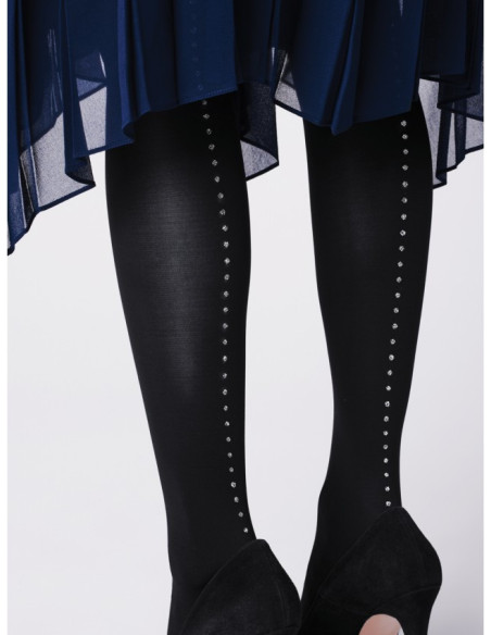 Gemusterte Mikrofaserstrumpfhose mit Naht hinten Fiore Venezia 60 DEN