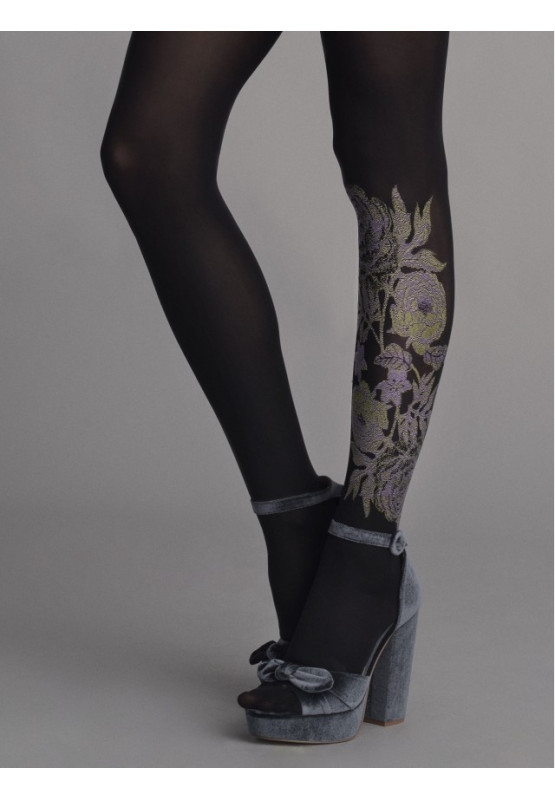 Fiore Blooming 40 den Strumpfhose mit Blumenmuster
