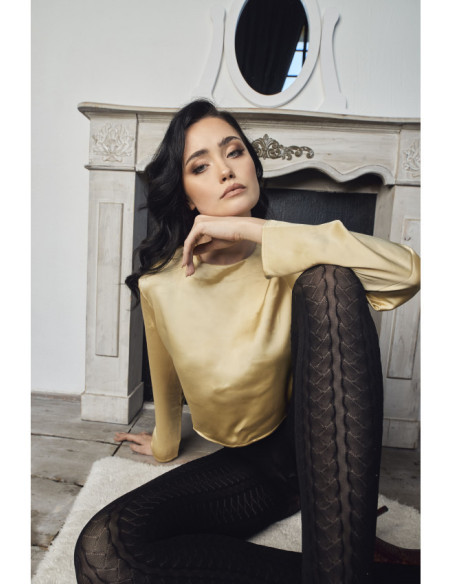 Fiore Good Year 60 den blickdichte Damenstrumpfhose mit Melangemuster