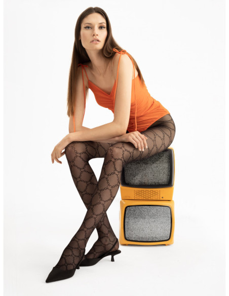 Fiore Unchained Damenstrumpfhose 30 DEN, Kettenmuster