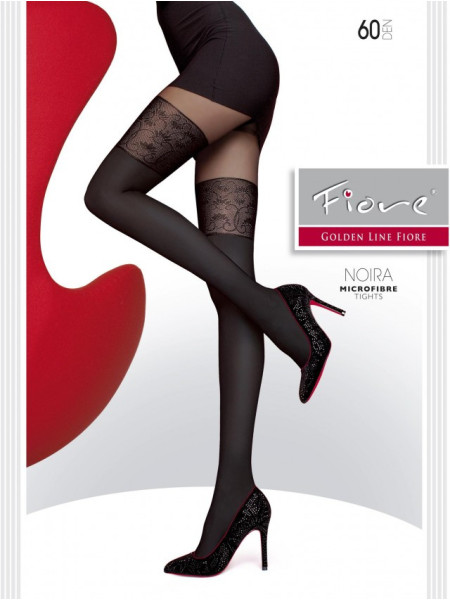 Schwarze Strumpfhose imitiert Fiore Noira 60 DEN Strumpfhose