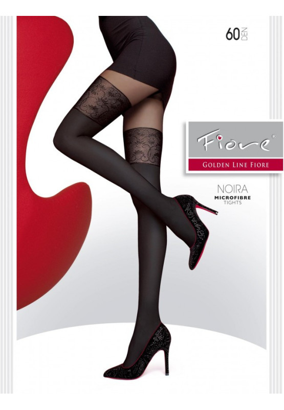 Schwarze Strumpfhose imitiert Fiore Noira 60 DEN Strumpfhose