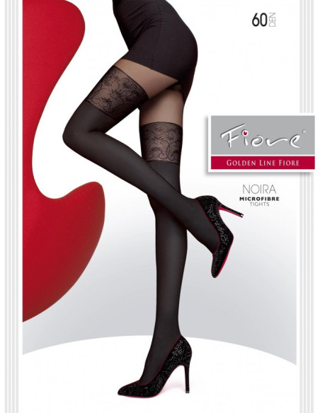 Schwarze Strumpfhose imitiert Fiore Noira 60 DEN Strumpfhose