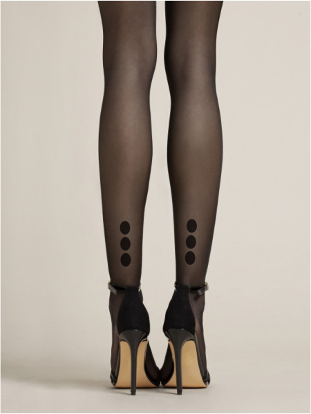 Glatte, matte NOQ Rafella gepunktete Knöchelstrumpfhose 2