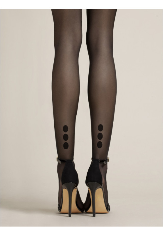 Glatte, matte NOQ Rafella gepunktete Knöchelstrumpfhose