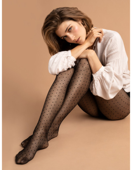 Fiore Desire gepunktete Strumpfhose 30 den
