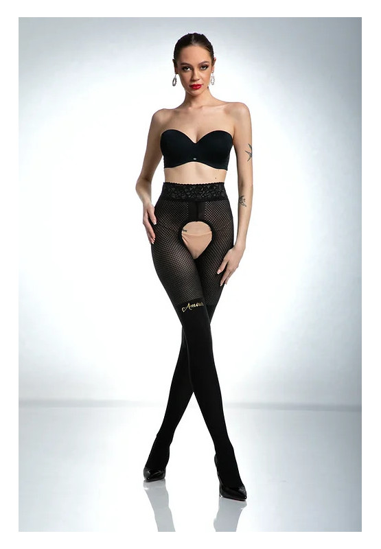 Amour Cat Girl Strumpfhose mit offenem Schritt für Damen