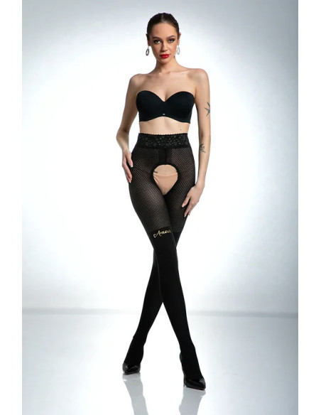 Amour Cat Girl Strumpfhose mit offenem Schritt für Damen