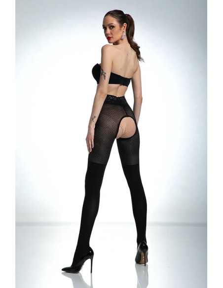 Amour Cat Girl Strumpfhose mit offenem Schritt für Damen