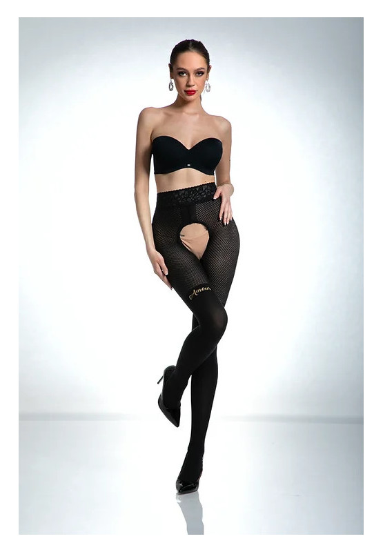 Amour Cat Girl Strumpfhose mit offenem Schritt für Damen