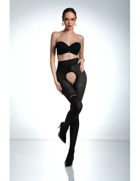 Amour Cat Girl Strumpfhose mit offenem Schritt für Damen