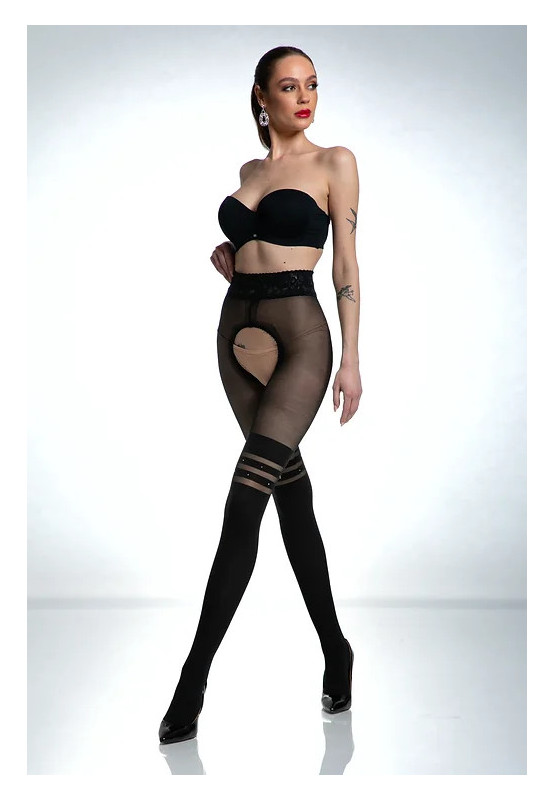 Venus-Strumpfhose mit offenem Schritt Amour Venus 60-30 DEN