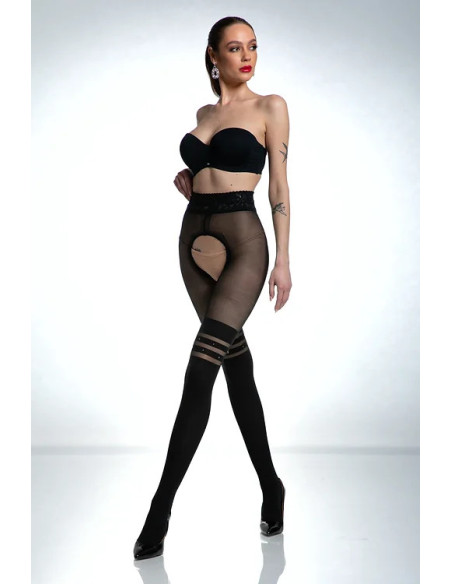 Venus-Strumpfhose mit offenem Schritt Amour Venus 60-30 DEN