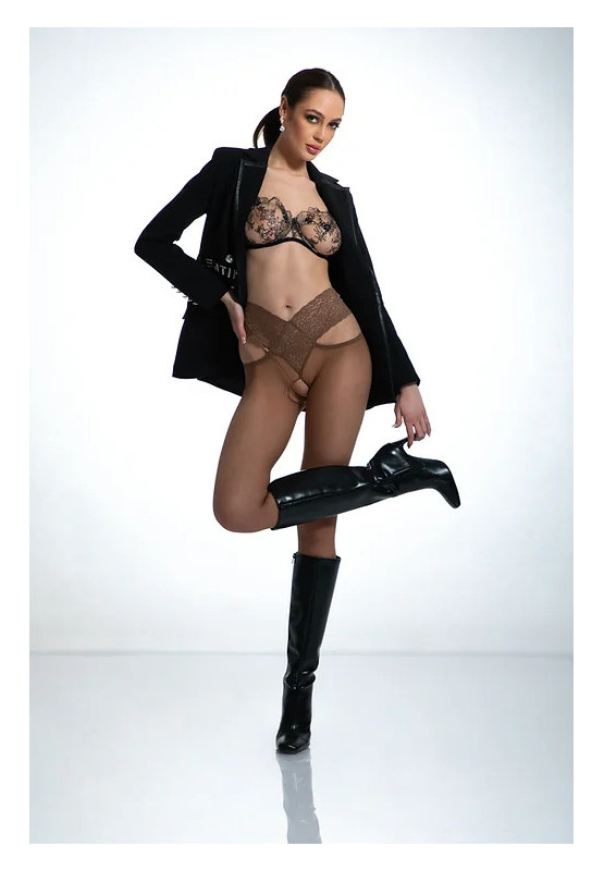 Amour Angel Strumpfhose mit Loch im Schritt, 30 den