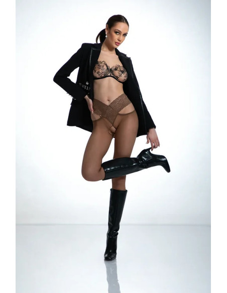 Amour Angel Strumpfhose mit Loch im Schritt, 30 den