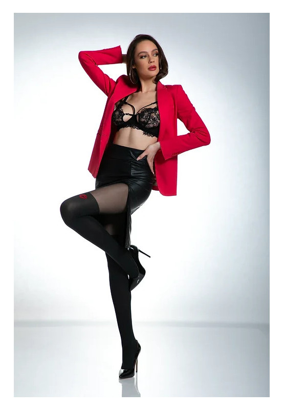 Amour French Kiss Strumpfhose mit Loch im Schritt wie Strümpfe 60 DEN