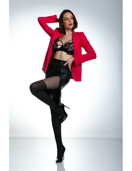 Amour French Kiss Strumpfhose mit Loch im Schritt wie Strümpfe 60 DEN