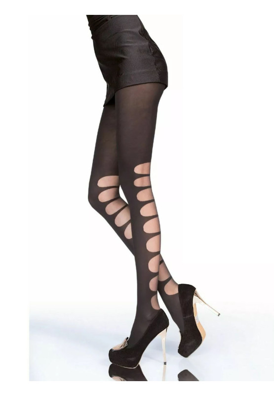 Gemusterte Mikrofaserstrumpfhose 40 den Fiore Lorraine