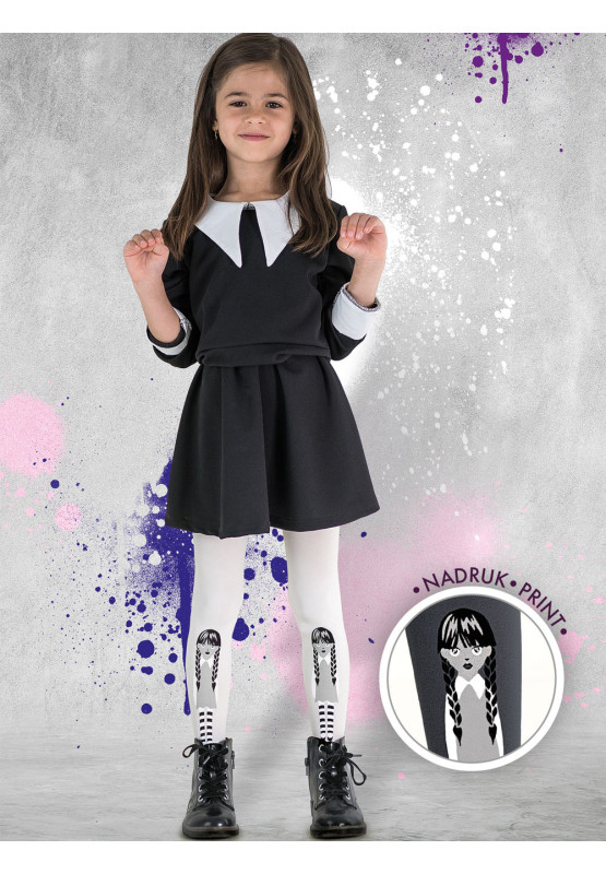 Halloween-Strumpfhose für Mädchen SCHWARZ