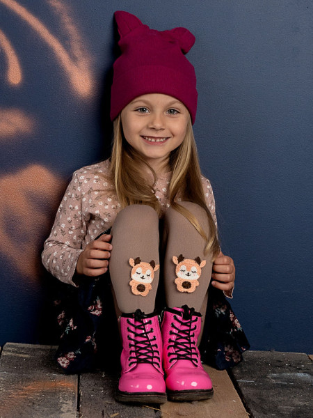 NOQ Elkie-Strumpfhose für Mädchen mit Teddybär