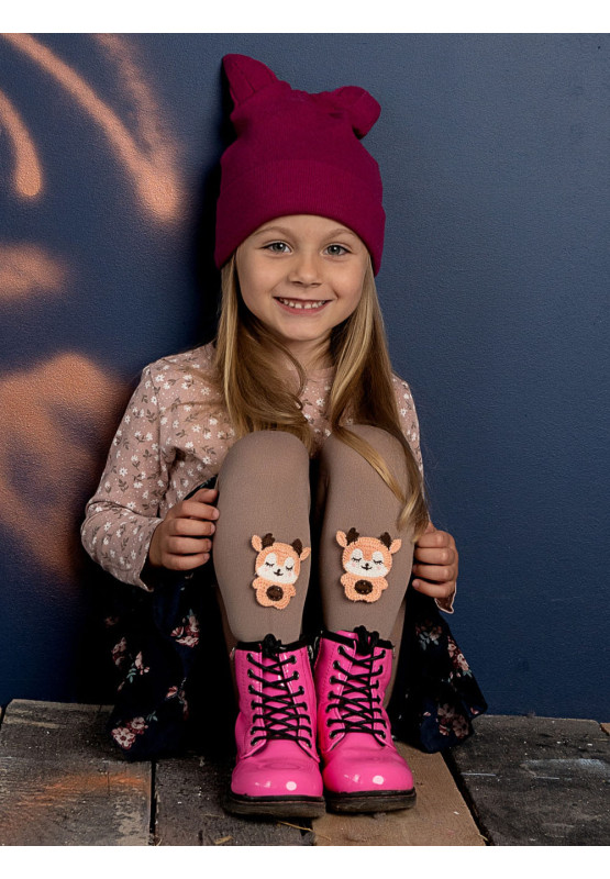 NOQ Elkie-Strumpfhose für Mädchen mit Teddybär