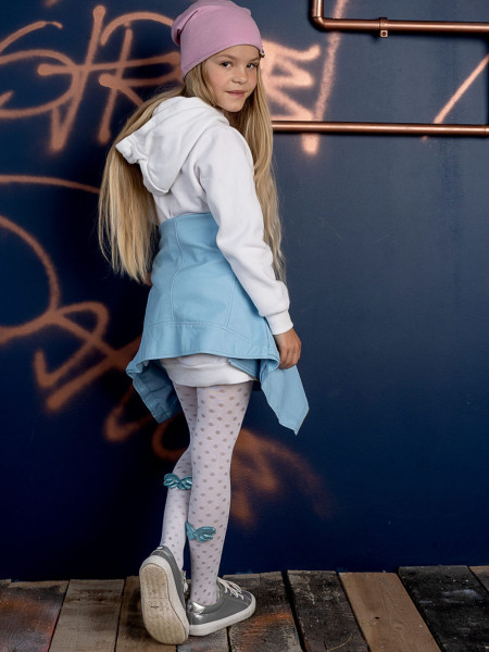 Elodie Kinderstrumpfhose mit Punkten und Schleife