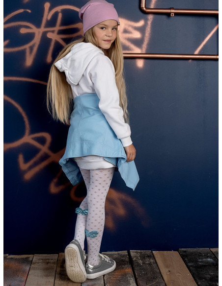 Elodie Kinderstrumpfhose mit Punkten und Schleife