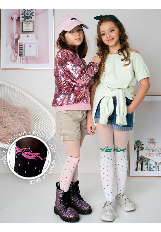 Strumpfhosen für Mädchen als gepunktete Socken