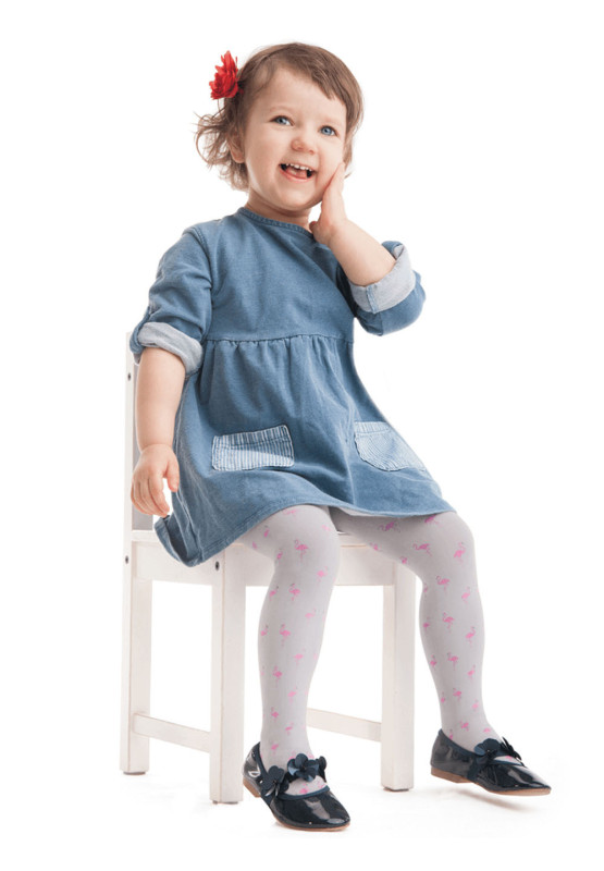 Kinderstrumpfhose mit Flamingotieren